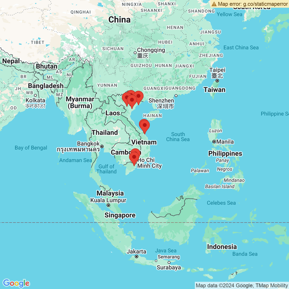 Carte du voyage DYNASTIES VIETNAMIENNES - VIETNAM