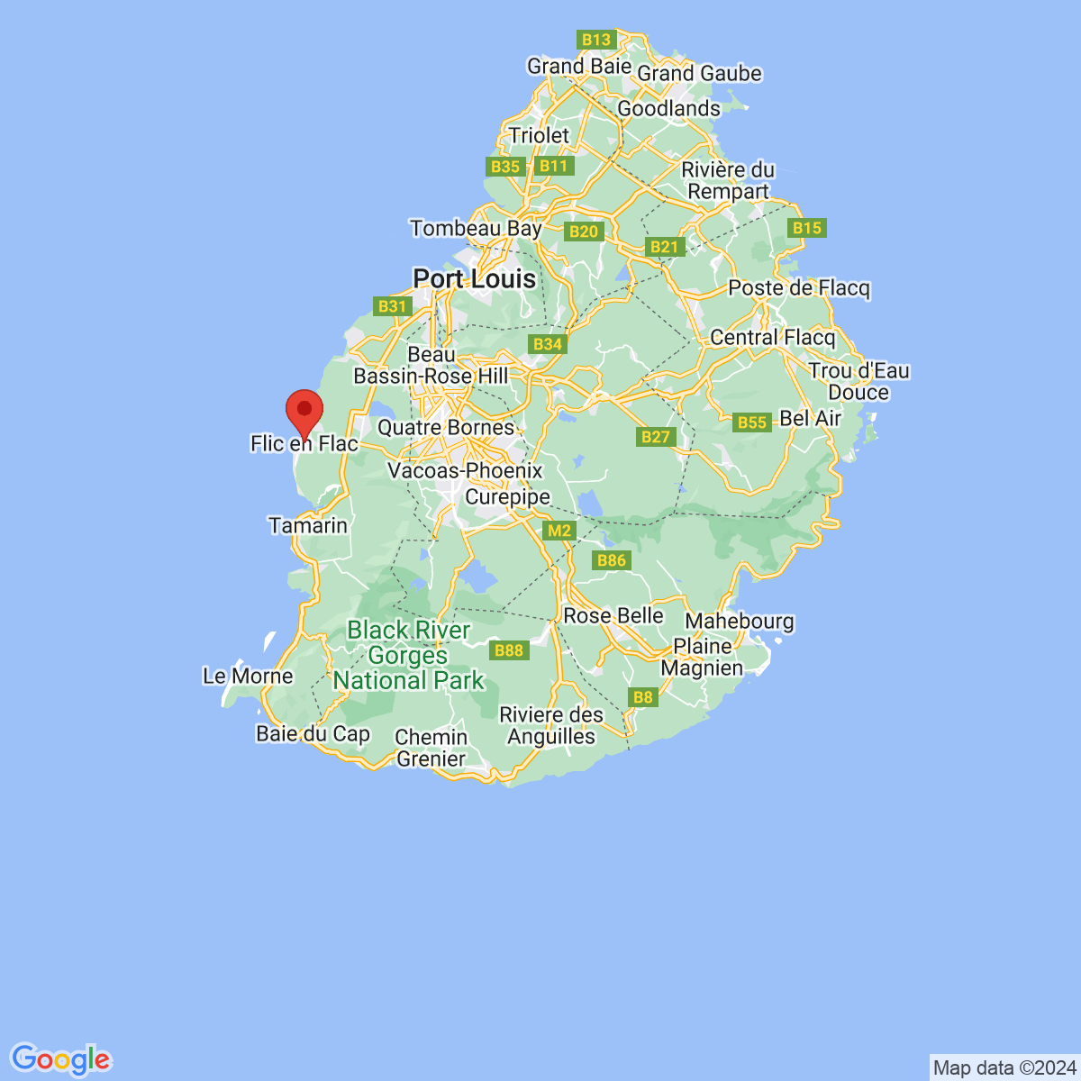 Carte du voyage SÉJOUR ÎLE MAURICE - ANELIA RESORT & SPA