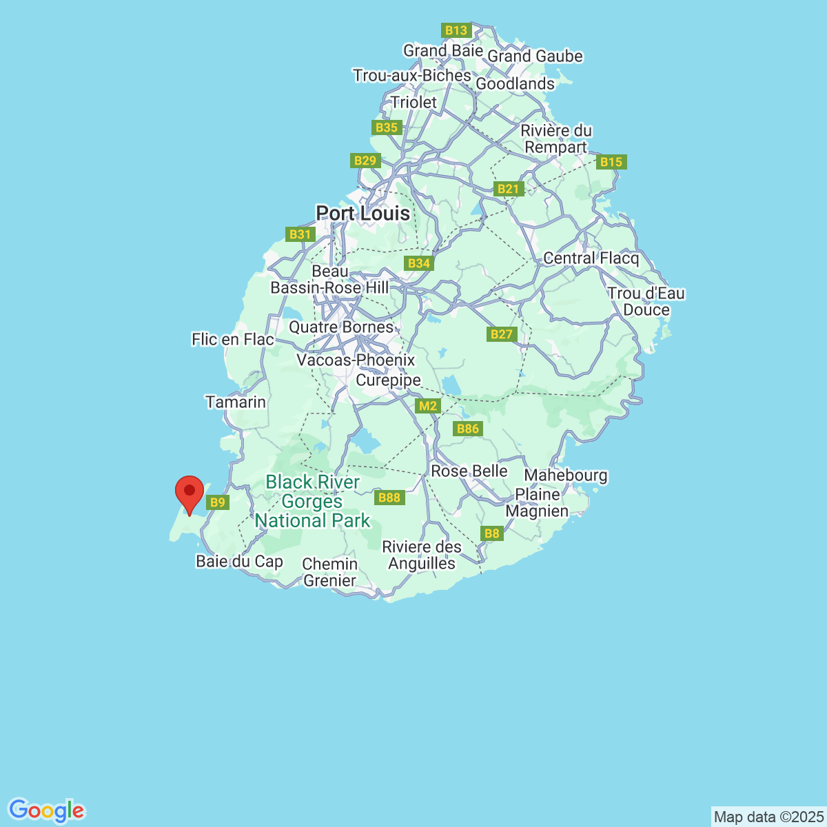 Carte du voyage SÉJOUR ÎLE MAURICE - HOTEL RIU TURQUOISE 4*