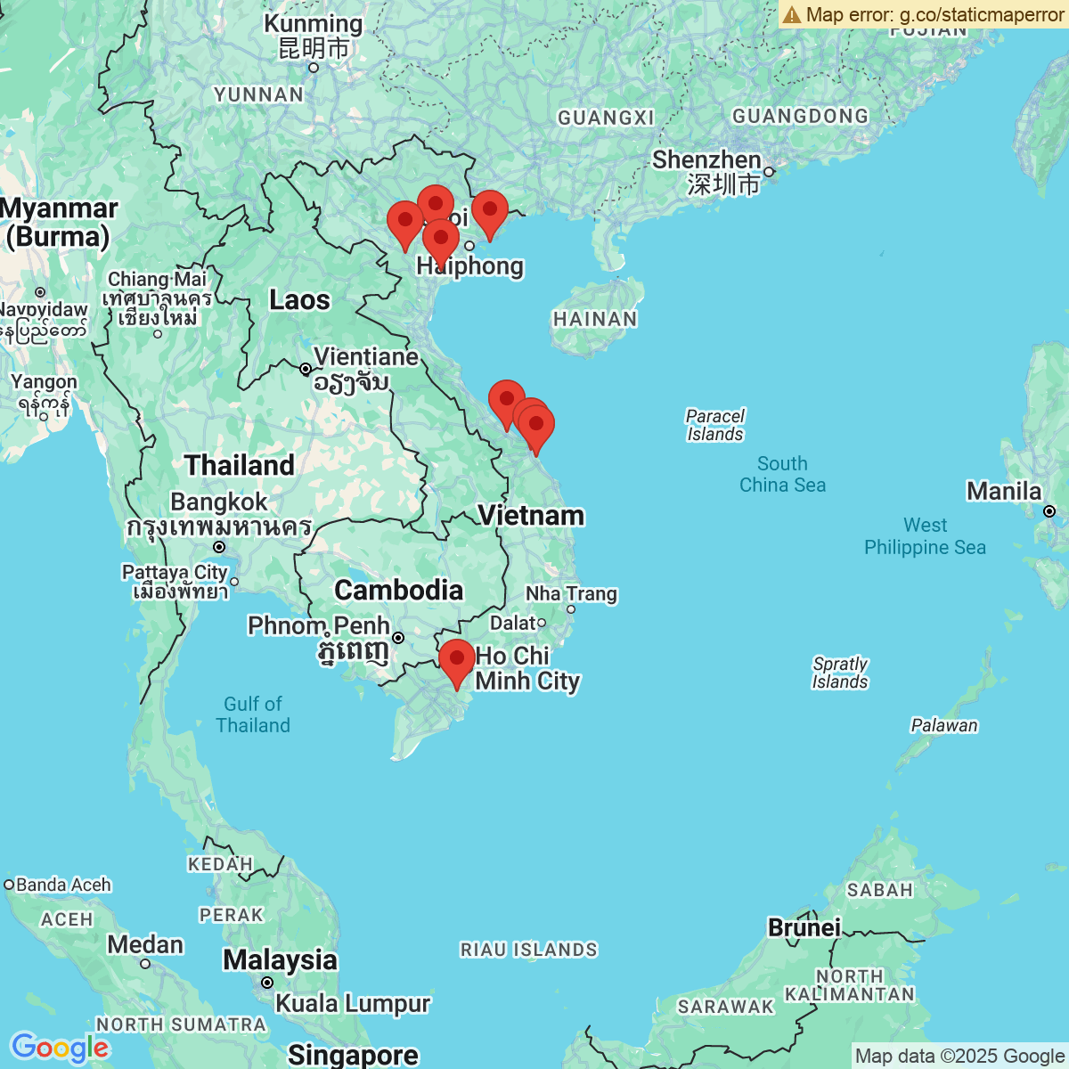 Carte du voyage DYNASTIES VIETNAMIENNES - VIETNAM