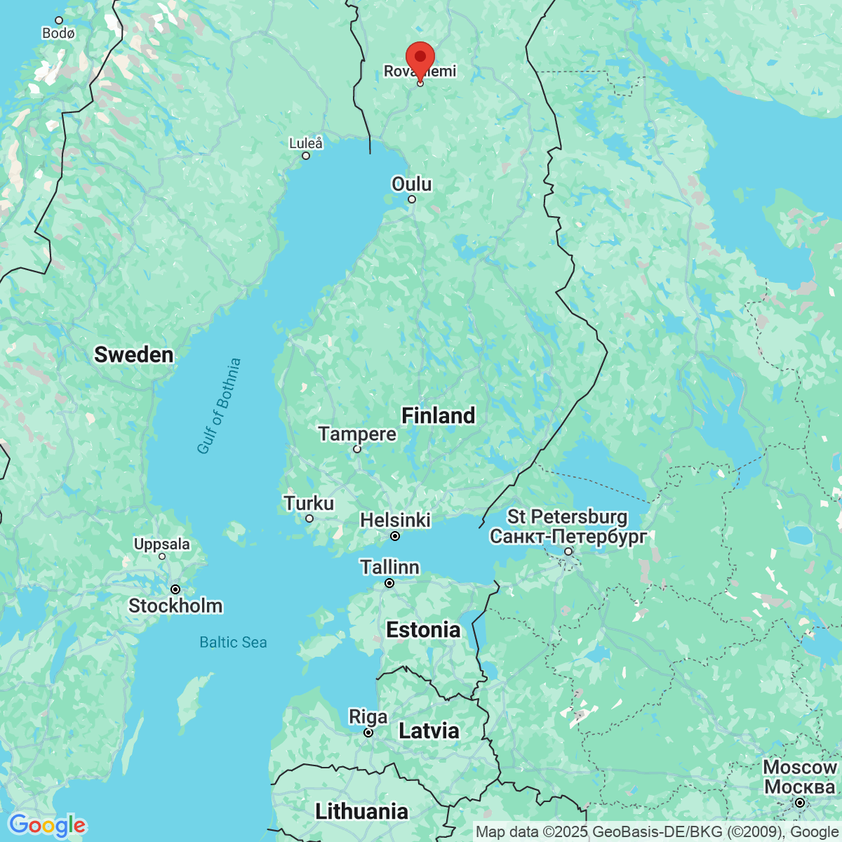 Carte du voyage BALADE EN LAPONIE