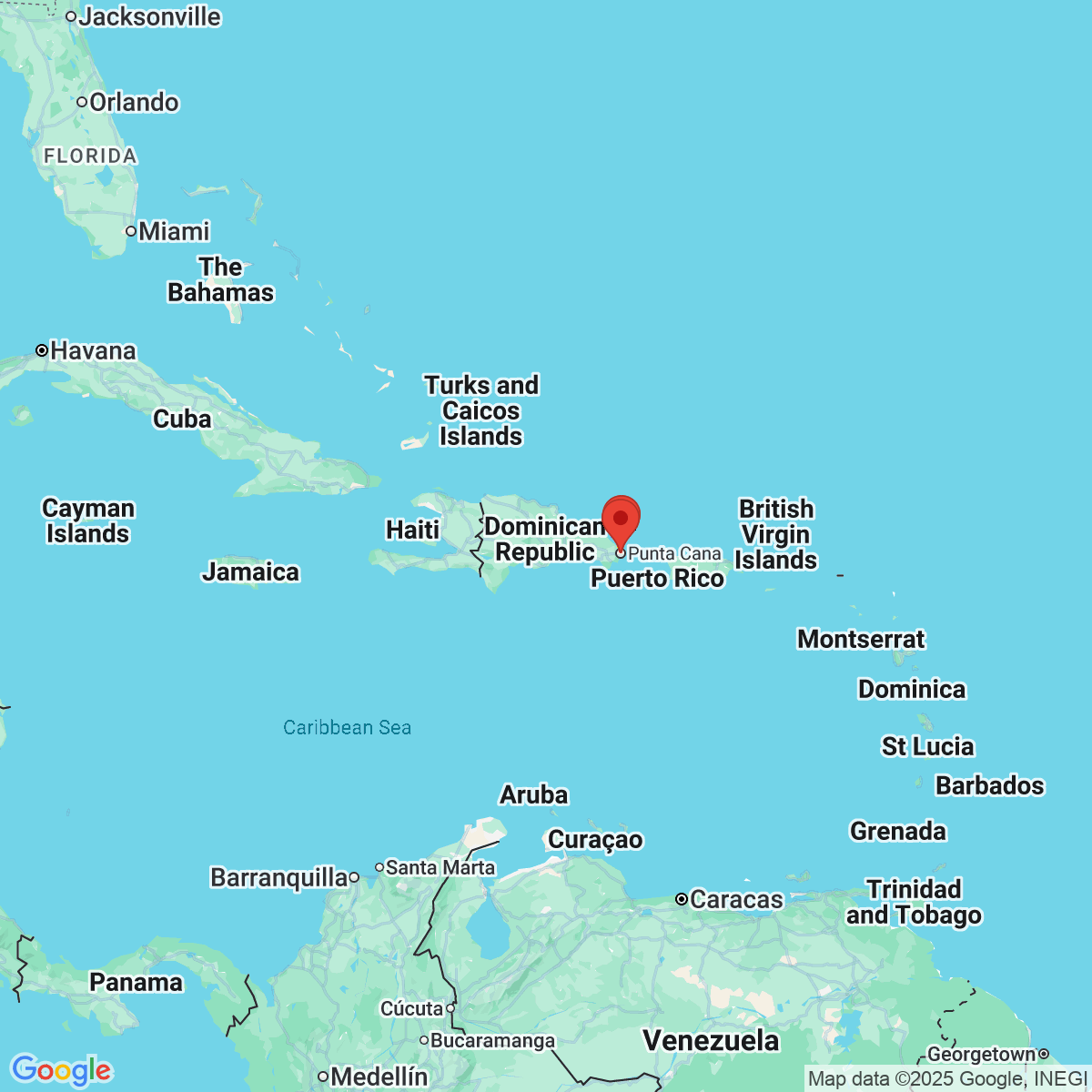 Carte du voyage REPUBLIQUE DOMINICAINE -  SEJOUR 5*****