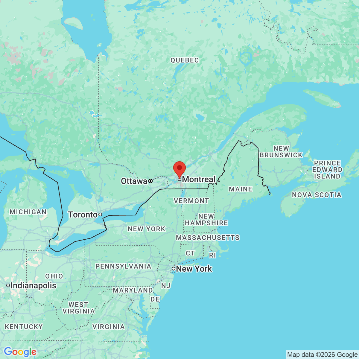 Carte du voyage ESCAPADE A MONTREAL
