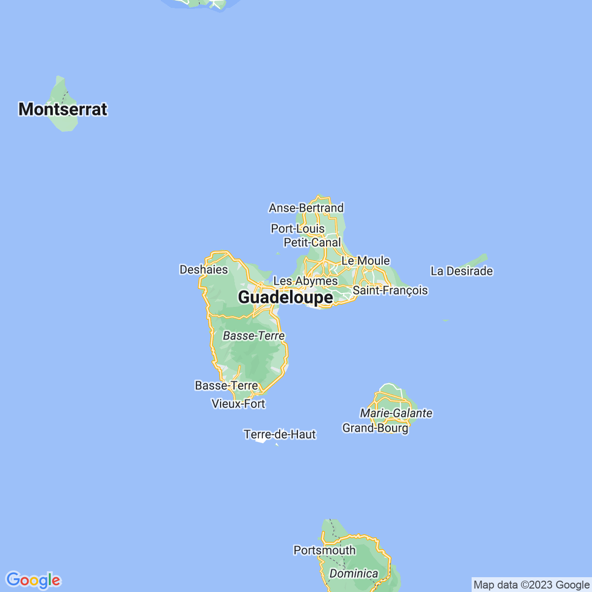 Carte du voyage SÉJOUR GUADELOUPE - VACANCES D'ÉTÉ