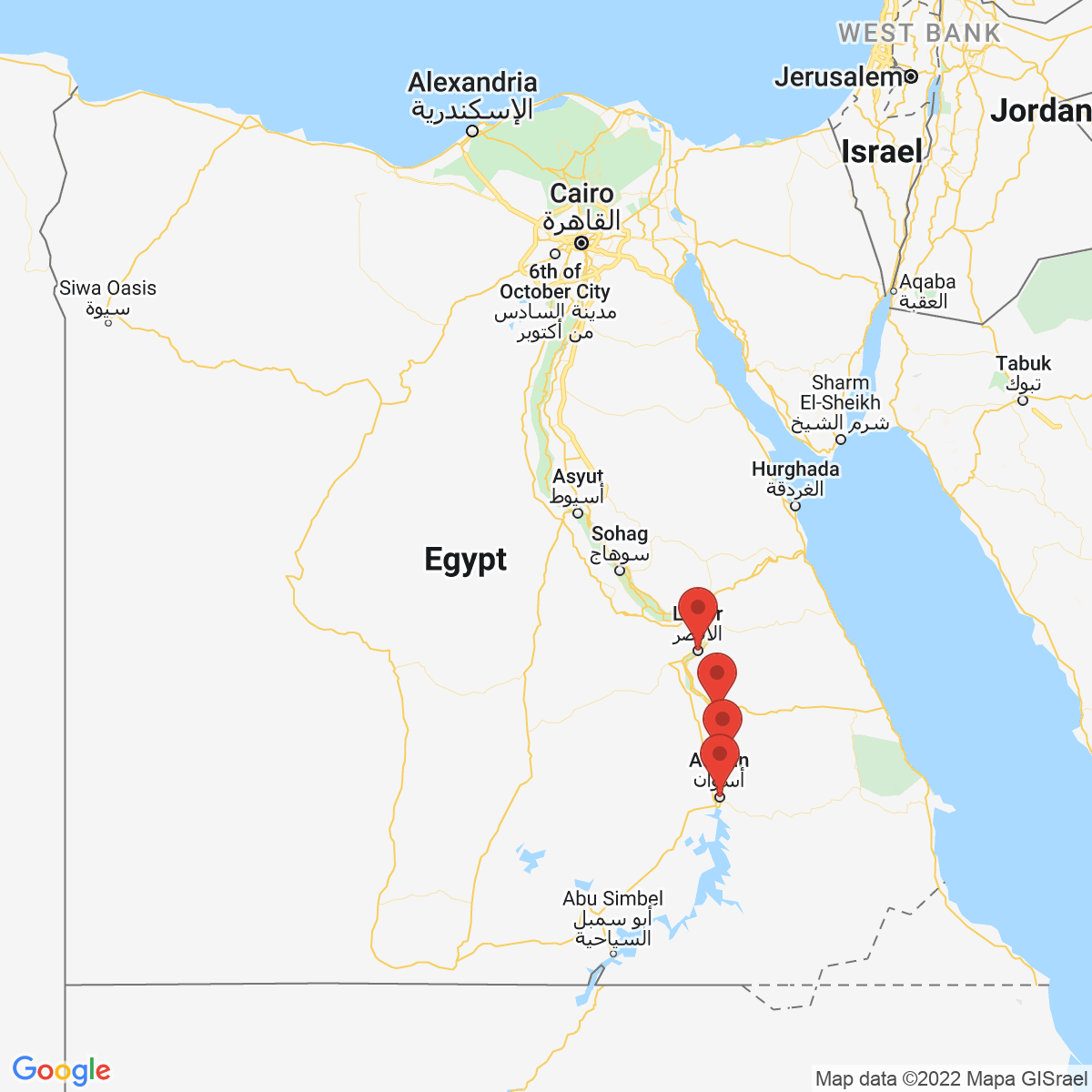 Carte du voyage TRÉSORS PHARAONIQUES