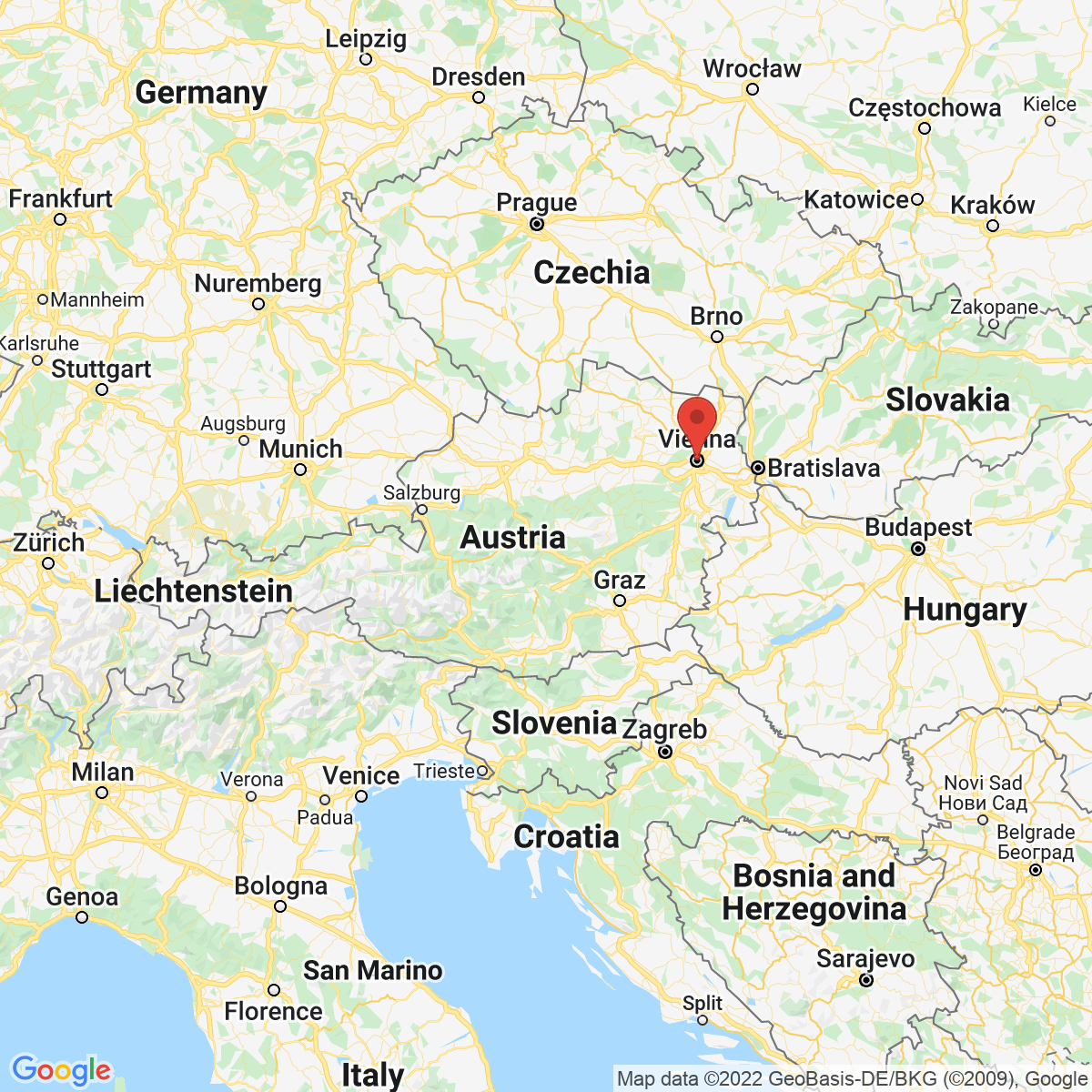 Carte du voyage VIENNE EN TRAIN !
